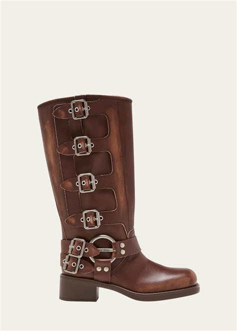 miu miu biker boot